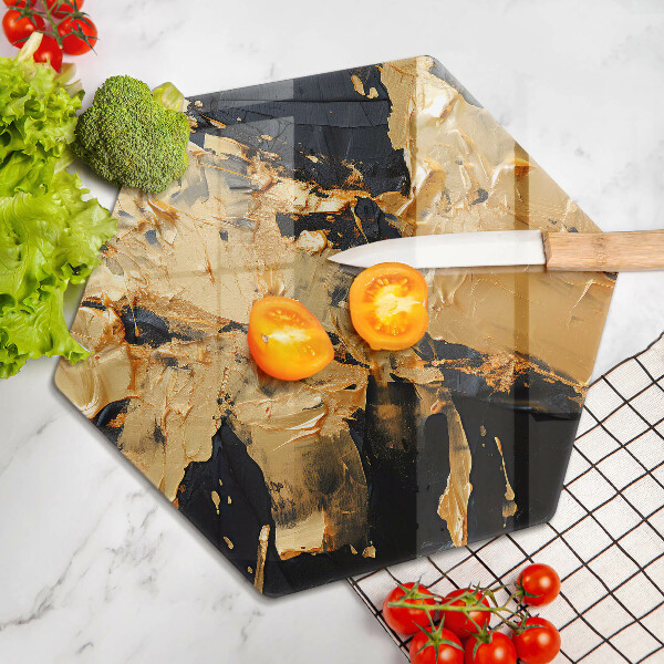 Skärbräda glas sexhörning Elegant färgstruktur