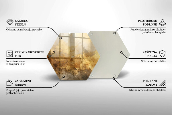 Skärbräda glas sexhörning Rik konsistens
