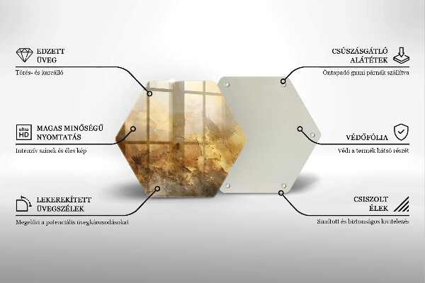 Skärbräda glas sexhörning Rik konsistens