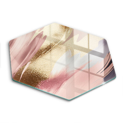 Skärbräda glas sexhörning Pastellfläckar