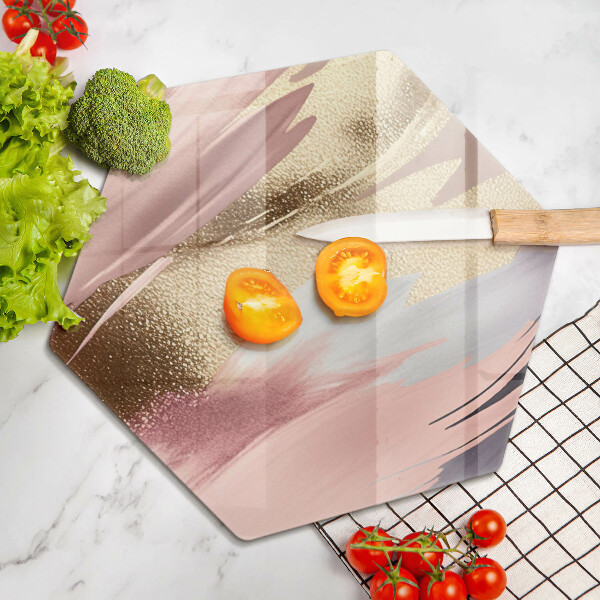 Skärbräda glas sexhörning Pastellfläckar