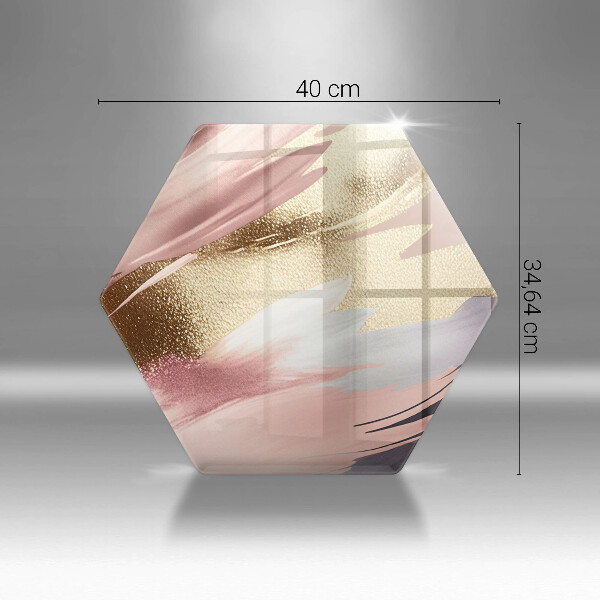 Skärbräda glas sexhörning Pastellfläckar