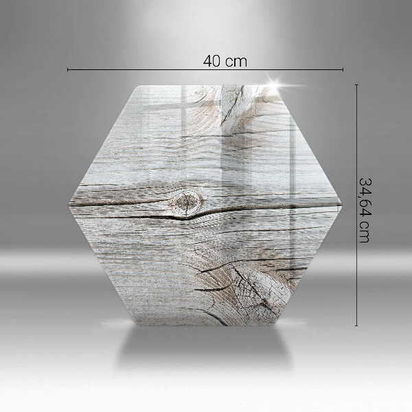 Skärbräda glas sexhörning Ljus trästruktur