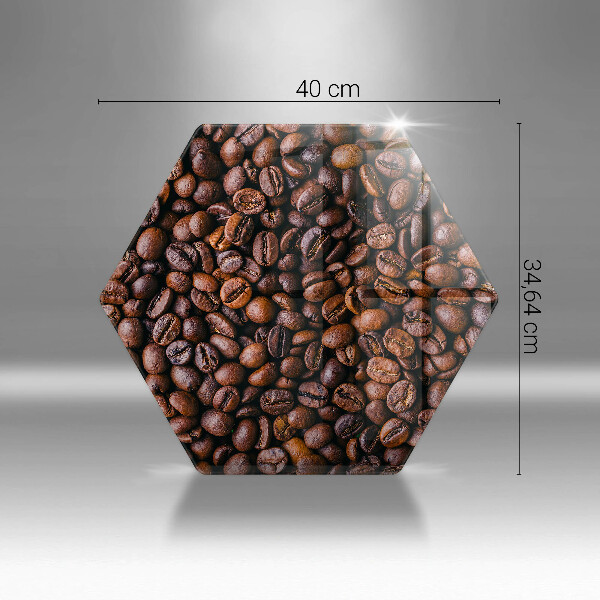 Skärbräda glas sexhörning Kaffebönor