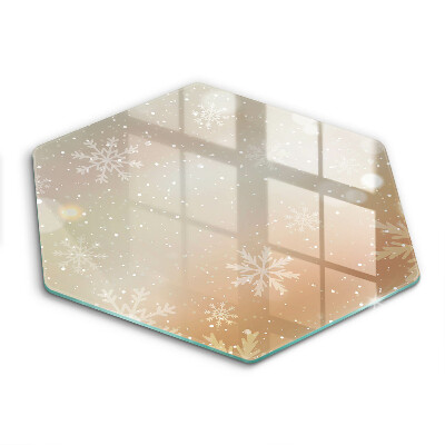 Skärbräda glas sexhörning Snöflingor