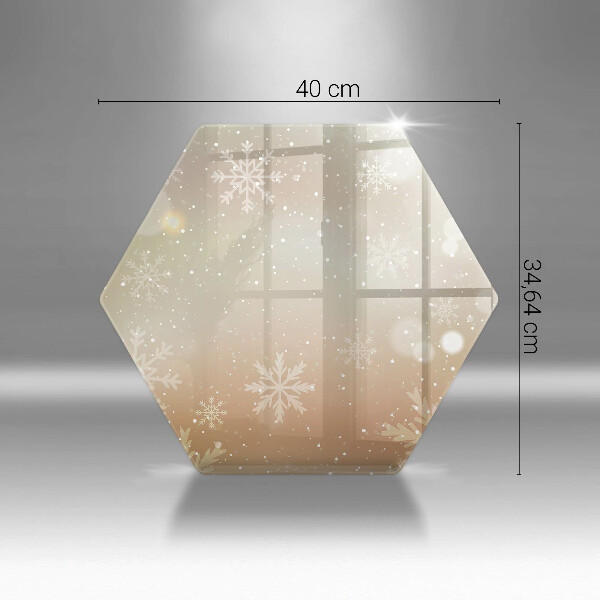 Skärbräda glas sexhörning Snöflingor