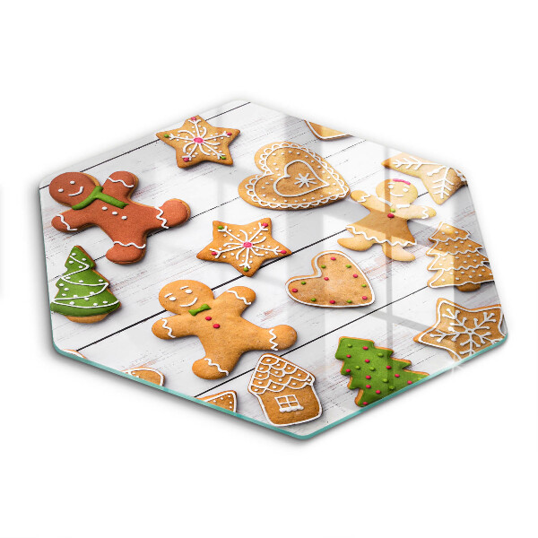 Skärbräda glas sexhörning Jul pepparkakor
