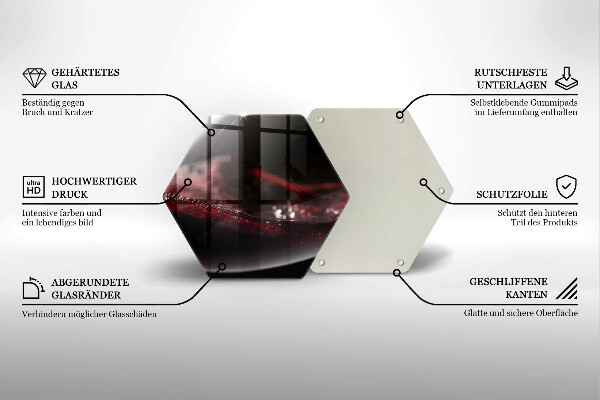 Skärbräda glas sexhörning Rött vin i ett glas