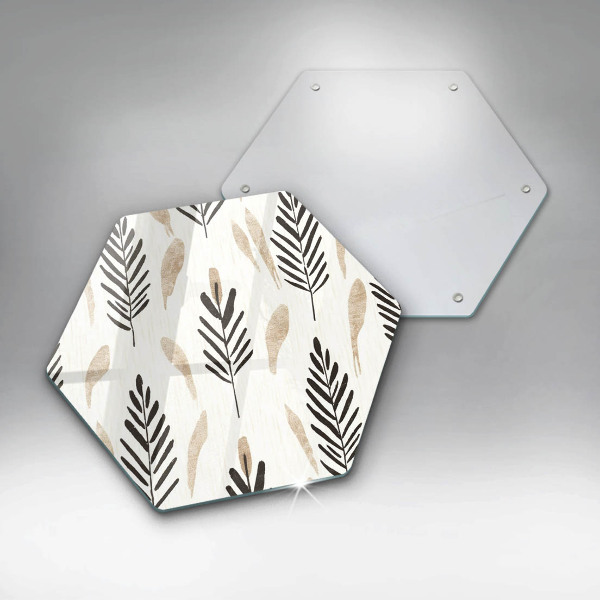 Skärbräda glas sexhörning Boho växter