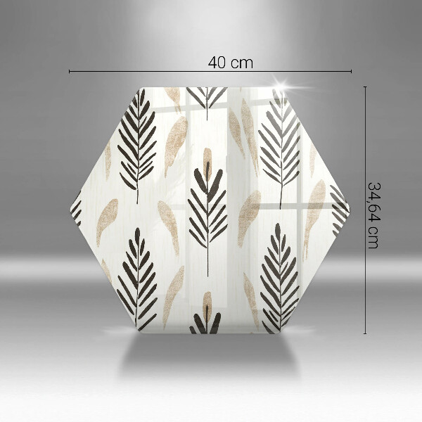 Skärbräda glas sexhörning Boho växter