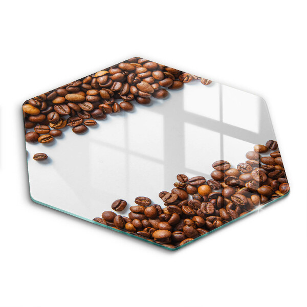 Skärbräda glas sexhörning Kaffebönor