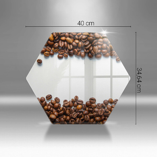 Skärbräda glas sexhörning Kaffebönor