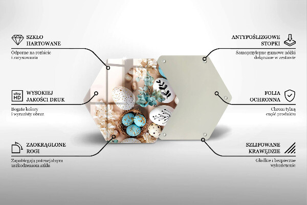 Skärbräda glas sexhörning Påskdekorationer