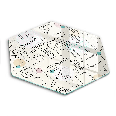 Skärbräda glas sexhörning Kökstillbehör