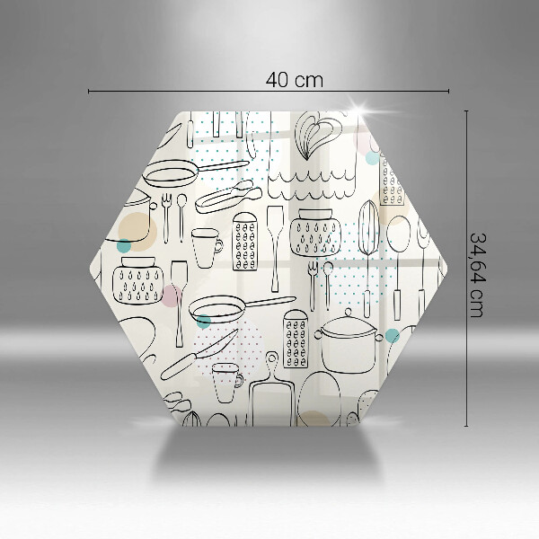 Skärbräda glas sexhörning Kökstillbehör