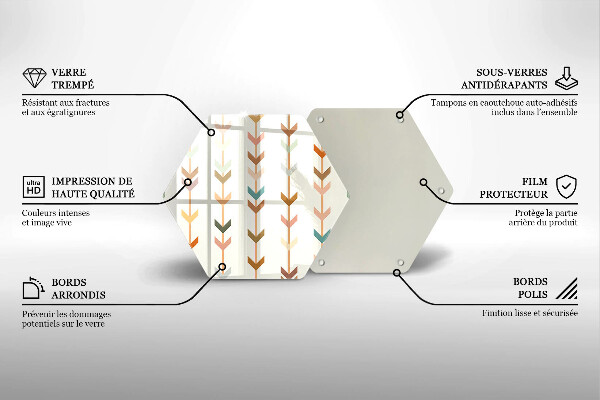 Skärbräda glas sexhörning Geometriska element