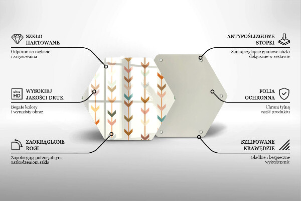 Skärbräda glas sexhörning Geometriska element
