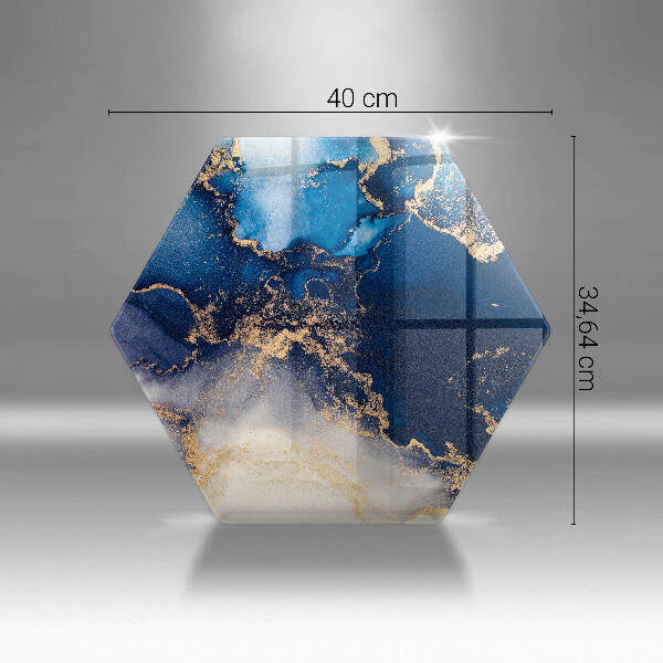 Skärbräda glas sexhörning Marmor abstraktion