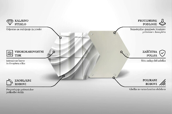 Skärbräda glas sexhörning Geometriska linjer