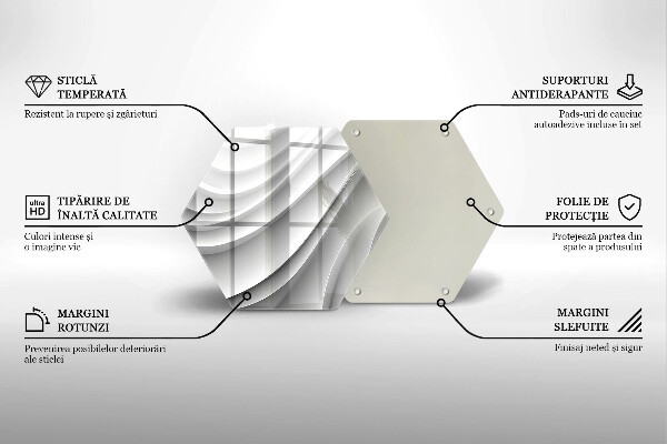 Skärbräda glas sexhörning Geometriska linjer