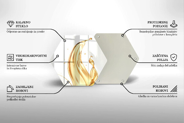 Skärbräda glas sexhörning Olivolja