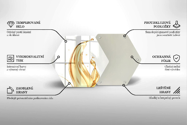 Skärbräda glas sexhörning Olivolja
