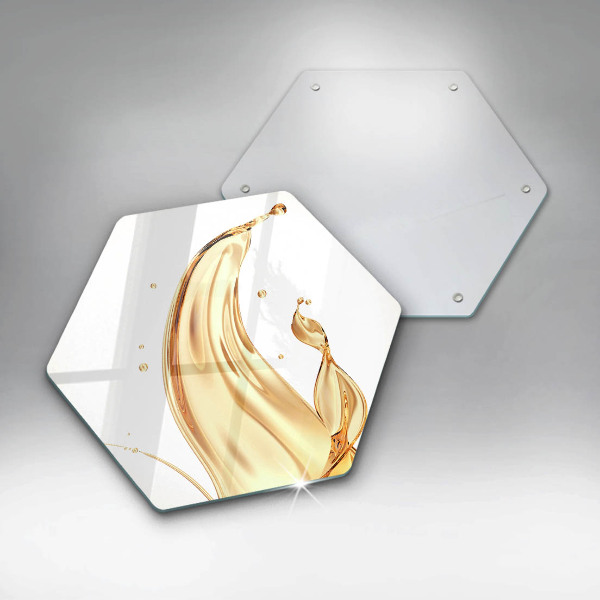 Skärbräda glas sexhörning Olivolja