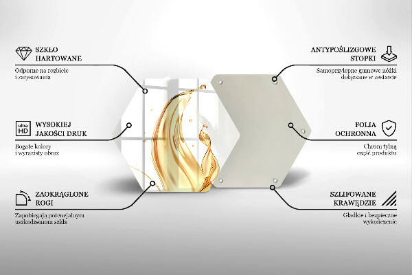 Skärbräda glas sexhörning Olivolja