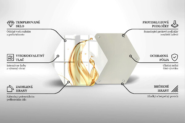Skärbräda glas sexhörning Olivolja