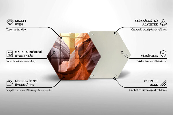 Skärbräda glas sexhörning Grand Canyon