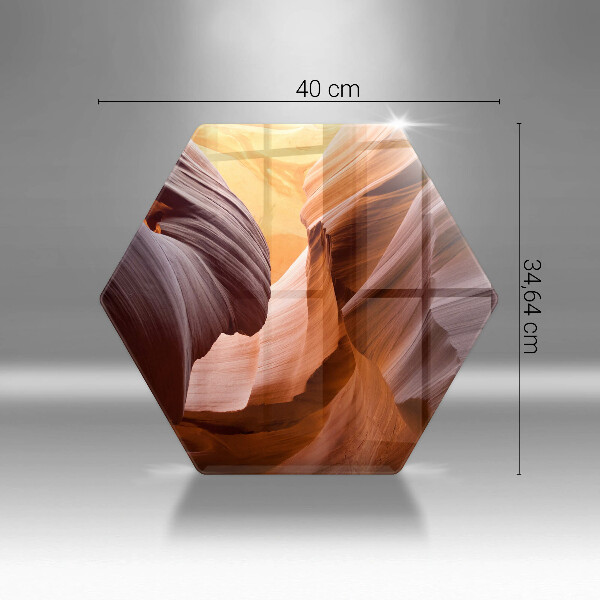 Skärbräda glas sexhörning Grand Canyon