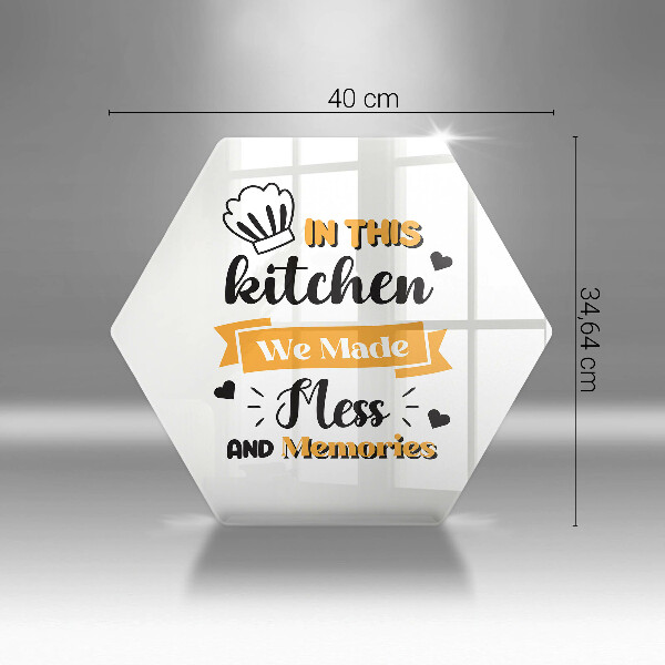 Skärbräda glas sexhörning I det här köket skapade vi oreda och minnen