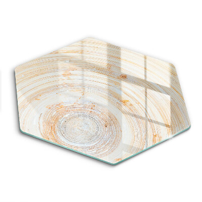 Skärbräda glas sexhörning Trästruktur
