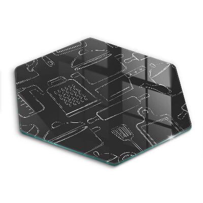 Skärbräda glas sexhörning Tecknade kökstillbehör