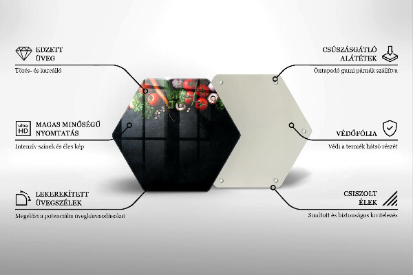 Skärbräda glas sexhörning Färgglada grönsaker