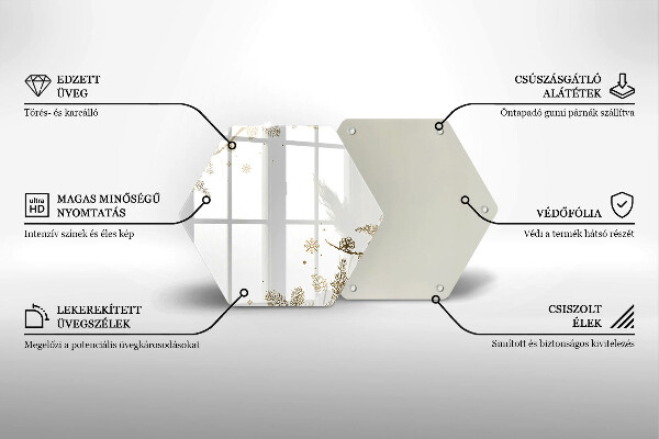 Skärbräda glas sexhörning Vinterdekorationer