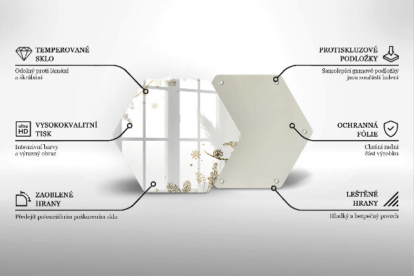 Skärbräda glas sexhörning Vinterdekorationer