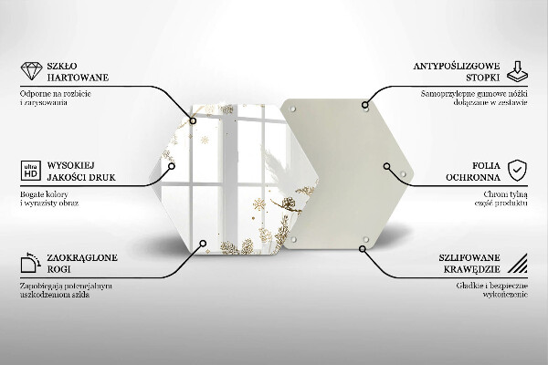 Skärbräda glas sexhörning Vinterdekorationer