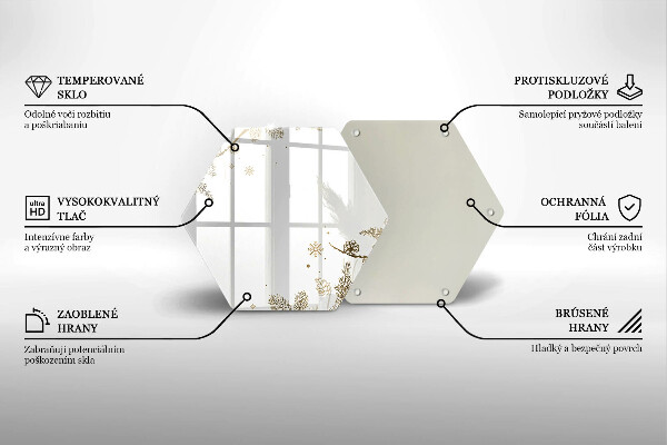 Skärbräda glas sexhörning Vinterdekorationer