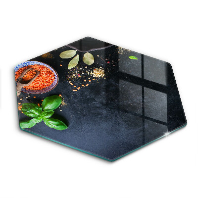 Skärbräda glas sexhörning Skålar med kryddor