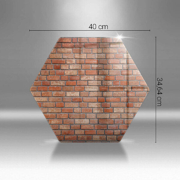 Skärbräda glas sexhörning Tegelvägg
