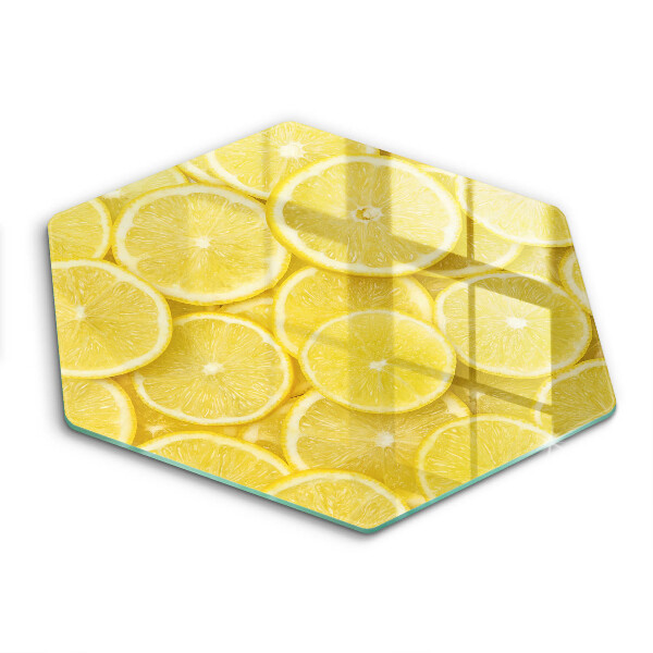 Skärbräda glas sexhörning Citronfrukt