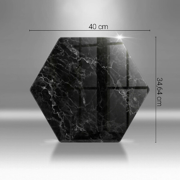 Skärbräda glas sexhörning Elegant marmor