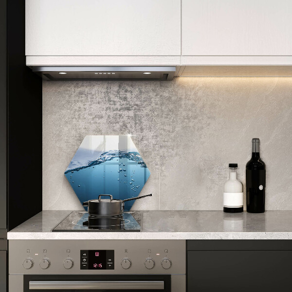 Skärbräda glas sexhörning Blått vatten