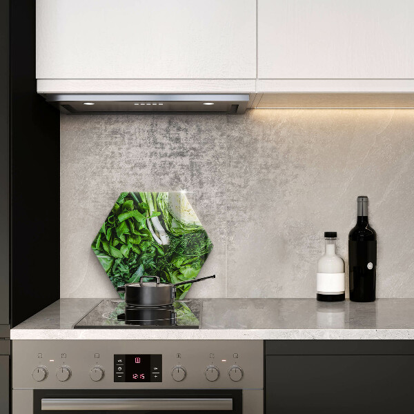 Skärbräda glas sexhörning Gröna grönsaker