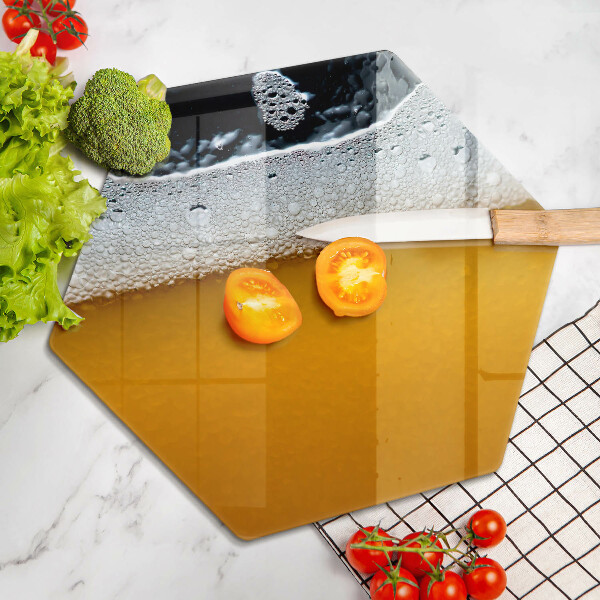 Skärbräda glas sexhörning Drick ölskum