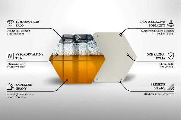 Skärbräda glas sexhörning Drick ölskum