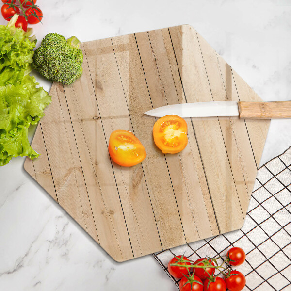 Skärbräda glas sexhörning Ömtåliga träskivor