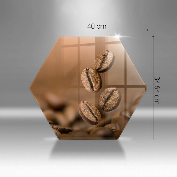 Skärbräda glas sexhörning Kaffebönor