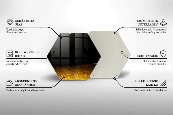 Skärbräda glas sexhörning Kolsyrat öl